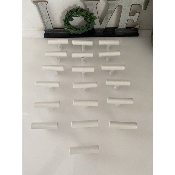 Simple Kitchen Cabinet Pulls White Cupboard Round T Bar Handle Drawer 2" New - Picture 3 of 16